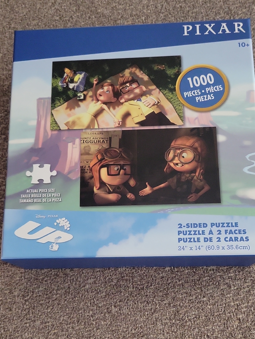 Disney - Up 1000-Piece Two-Sided Puzzle - Blue